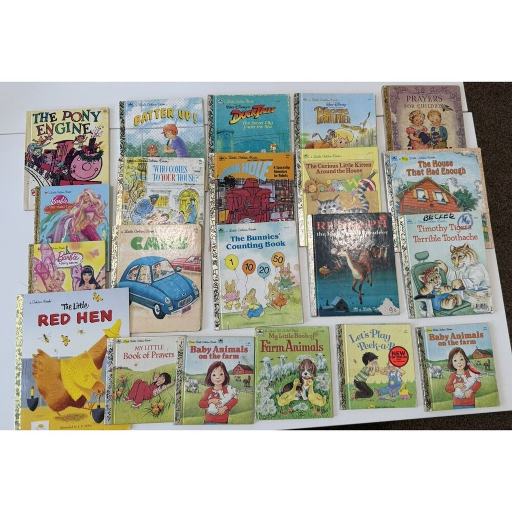 Mixed Lot Of 20 Vintage A Little Golden Books,